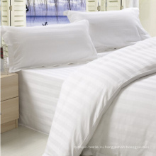 Король размер полосой дизайн хлопок ткань Bed Sheet
